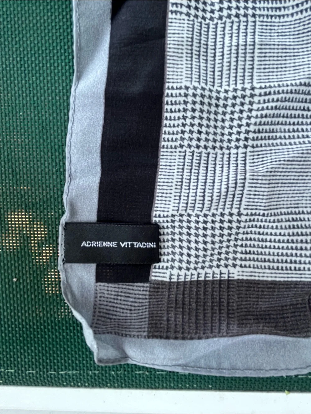 Adrienne Vittadini Black & Gray geometric Decorative scarf